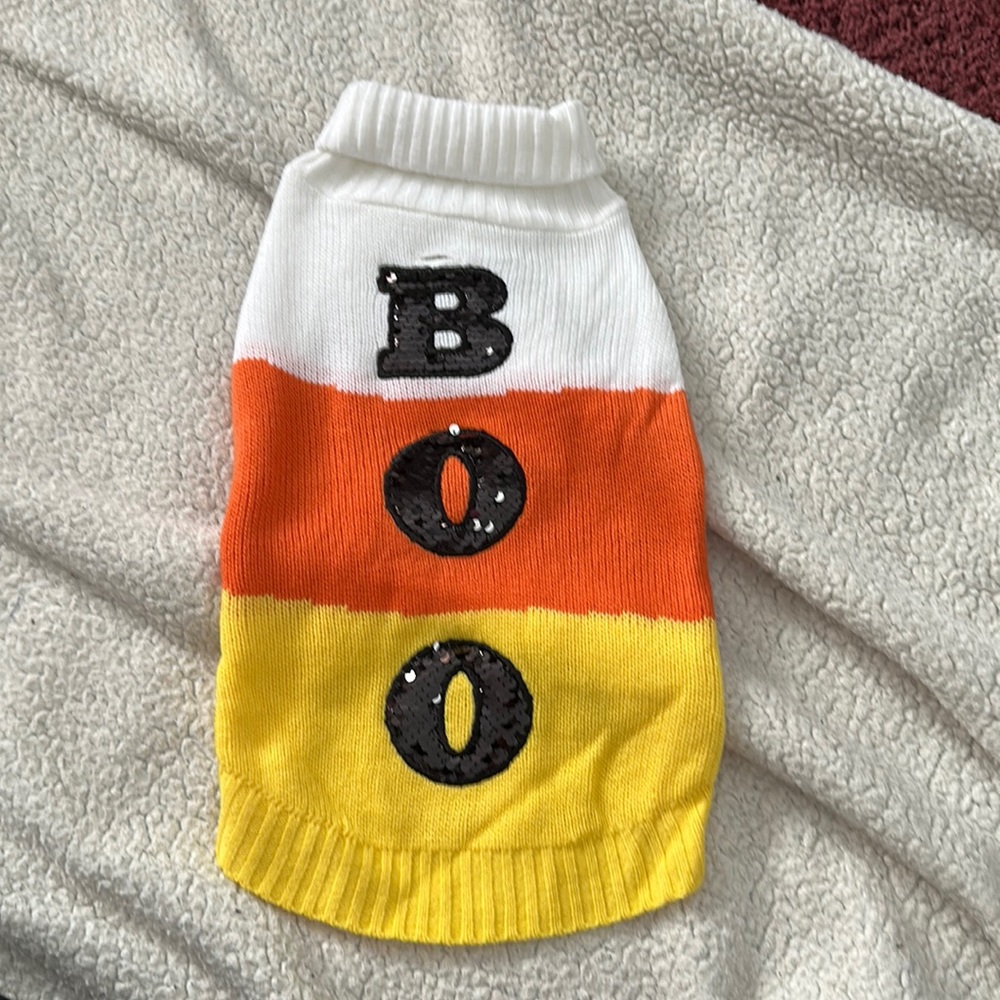Hyde & Eek Halloween Candy Corn Pet Sweater